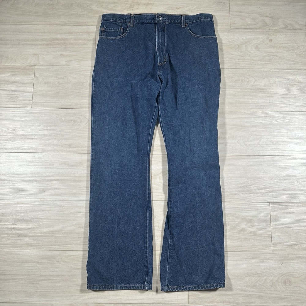 Levi's 517 Bootcut Jeans Men's Size 40x34 Blue Dark Wash Denim Pants Cowboy